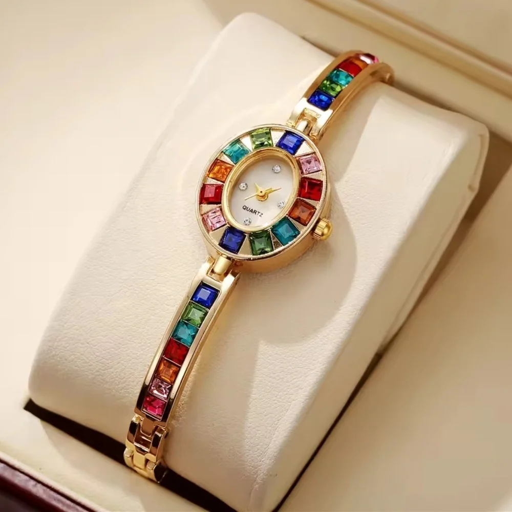 Vintage Gold Multicolor Quartz Watch